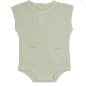 Sage Green Sleeveless Baby Onesie